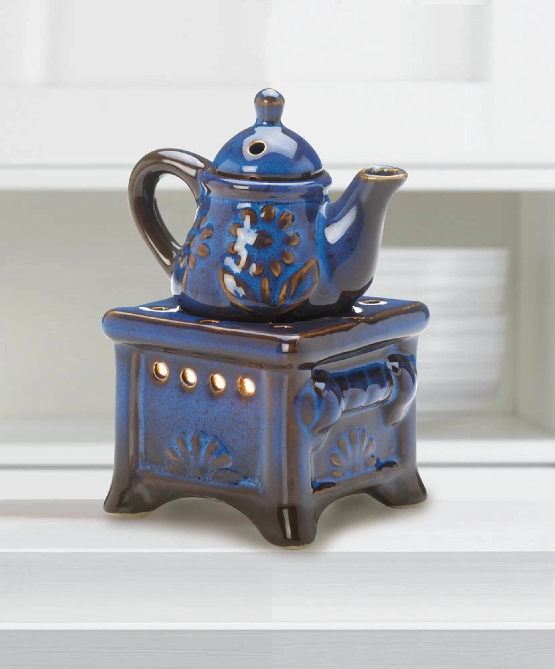 Blue Stove & Teapot Warmer Zingz Home