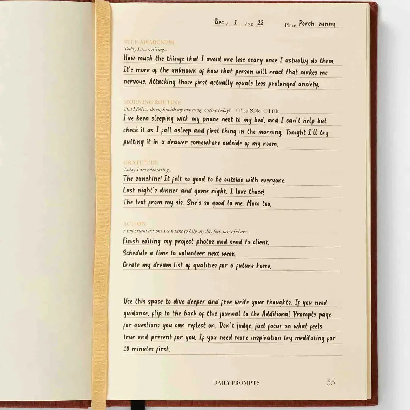 Notes to Mindfulness Journal Intelligent Change