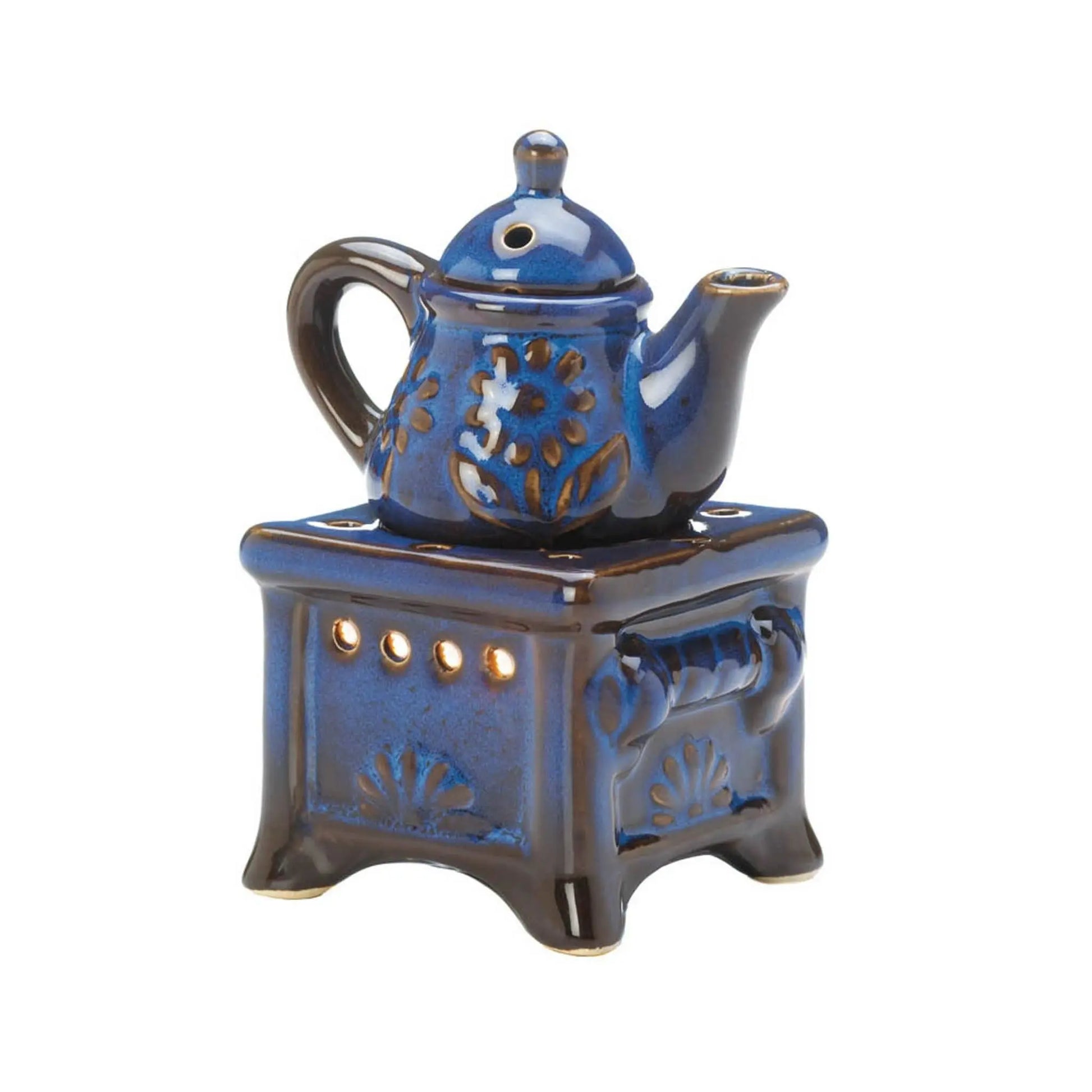 Blue Stove & Teapot Warmer Zingz Home